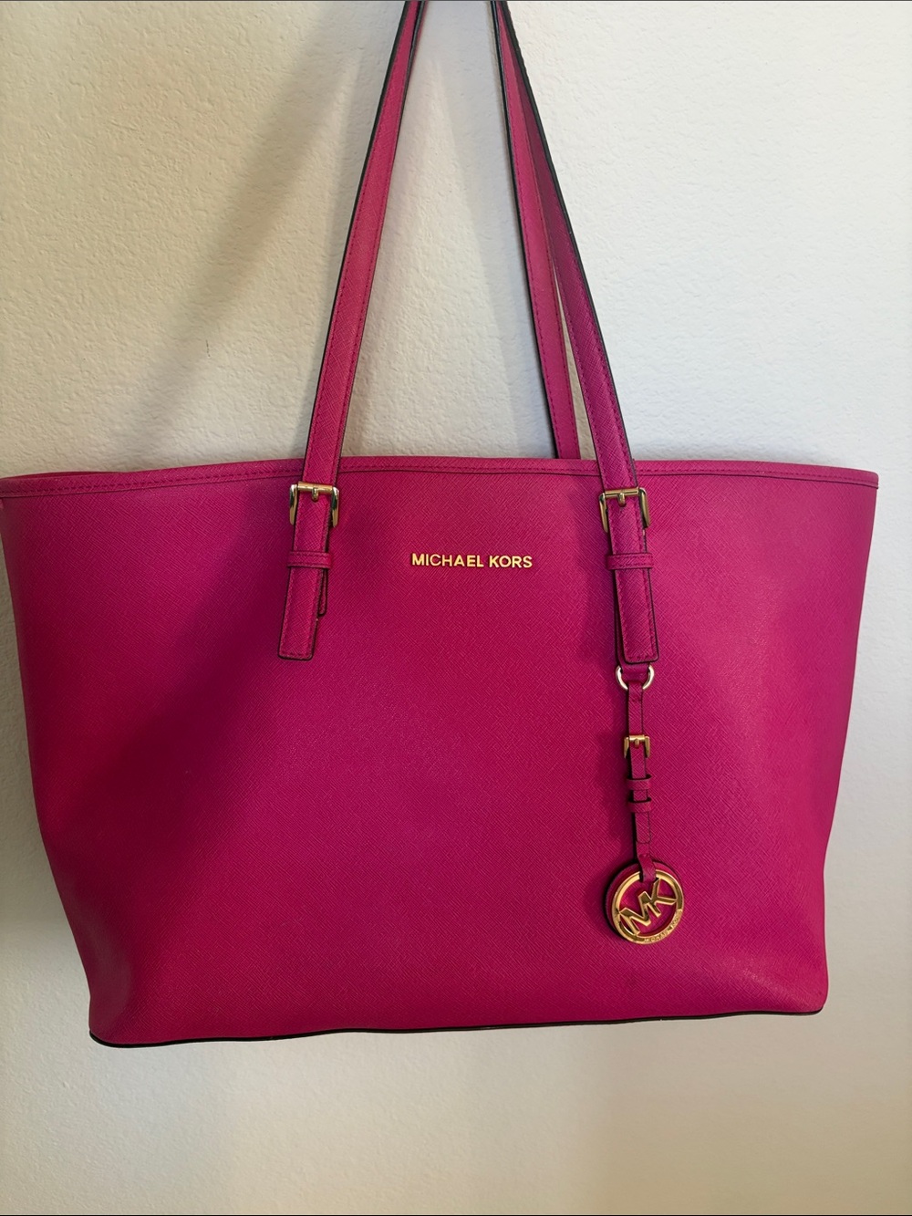 Michael Kors Pink Tote with Gold Hardware